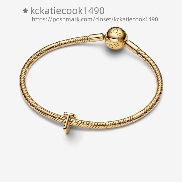 Pandora Letter T Alphabet Charm - Picture 3 of 5